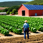 Sustainable Food Production**

"A vibrant image showcasing a family-run organic farm in the Spanish countryside, with rows of healthy crops, solar panels on a barn roof, and farmers using sustainable agricultural practices.  Include a diverse array of fruits and vegetables, highlighting freshness and quality. Focus on natural light and a positive, family-friendly atmosphere.  Safe for work, appropriate content, fully clothed farmers in modest attire, professional photography, perfect anatomy, natural proportions, high quality."

**
