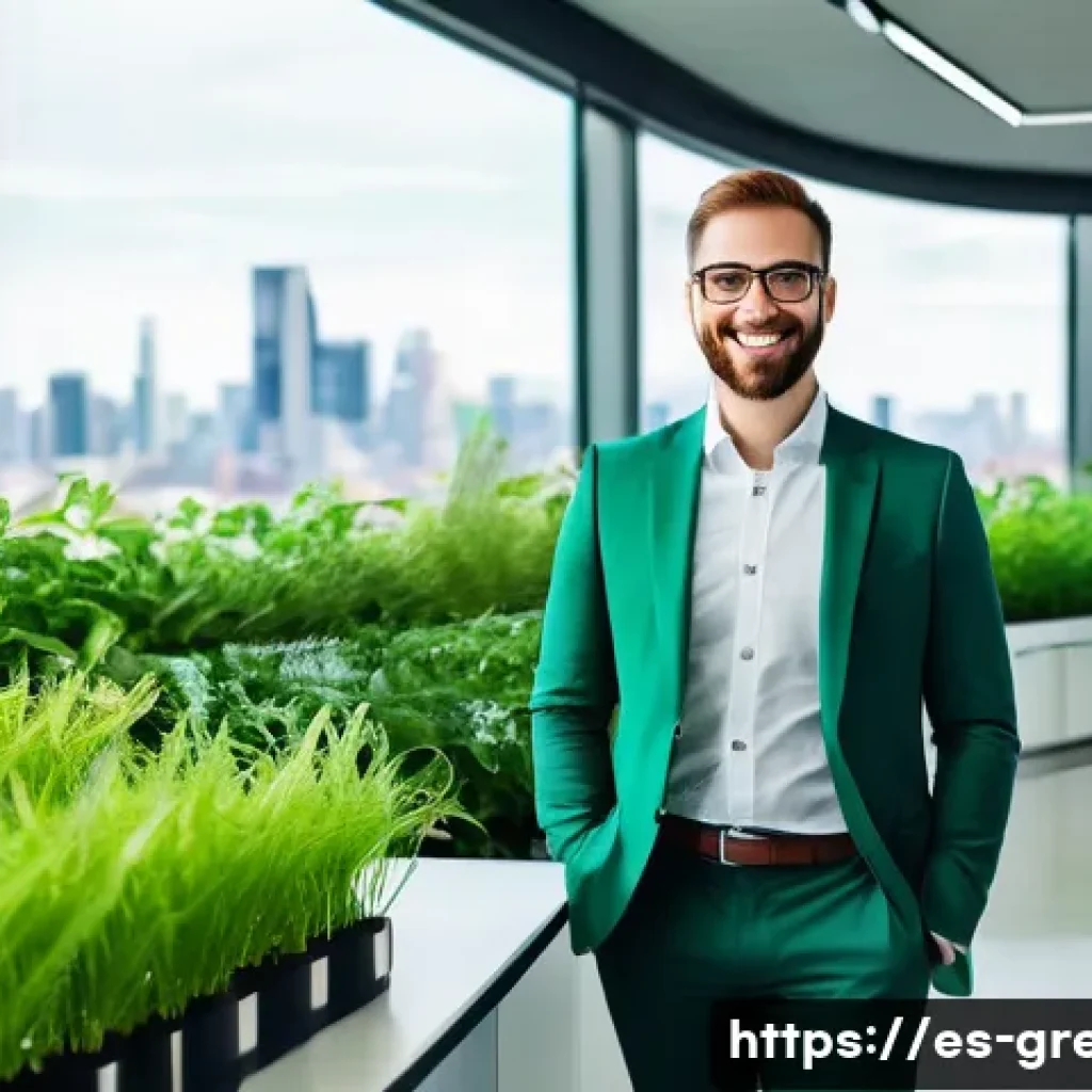 녹색산업 자격증 취득의 절차와 팁 - **Prompt 1: The Visionary Green Professional**
    "A confident and innovative professional, appeari...