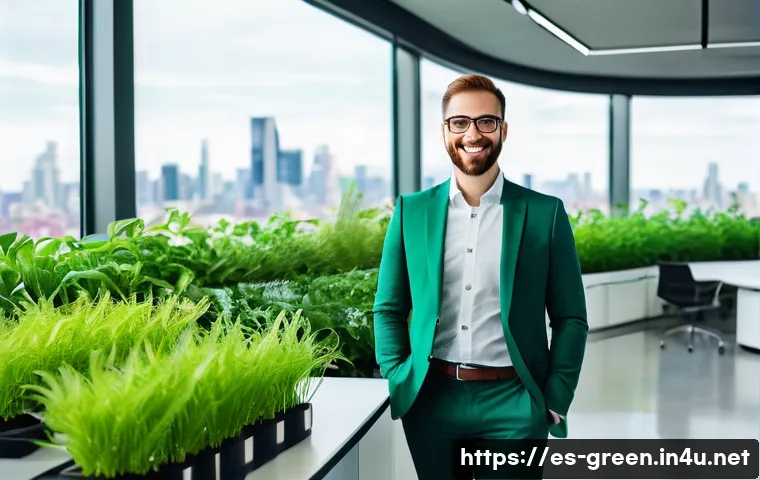 녹색산업 자격증 취득의 절차와 팁 - **Prompt 1: The Visionary Green Professional**
    "A confident and innovative professional, appeari...